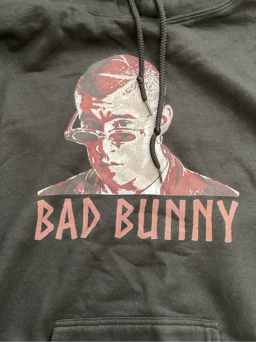 Gildan Black Pullover Hoodie with Pink Graphic - Picture 2 of 6